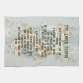 Het gebed van de Heer Keukenhanddoek Blauwe Pastel (Horizontaal)