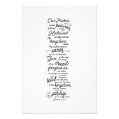 Het Gebed van de Heer Matteüs 6:9-13 Bijbelvers Foto Afdruk (Voorkant)