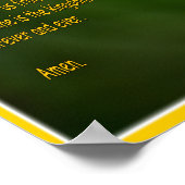 Het gebed van de Heer met bloemen Poster (Hoek)