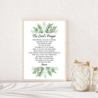 Het gebed van de Heer met Griekenland ~ Matthew 6: Poster