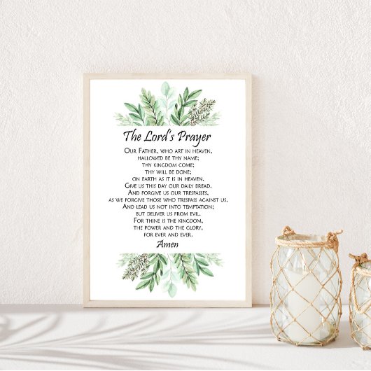 Het gebed van de Heer met Griekenland ~ Matthew 6: Poster