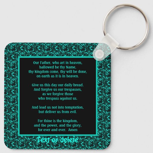 Het gebed van de Heer Ons Inspirerend gepersonalis Sleutelhanger (Achterkant)