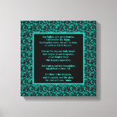 Het gebed van de Heer Onze vader Abstracte grens Canvas Afdruk (Voorkant)