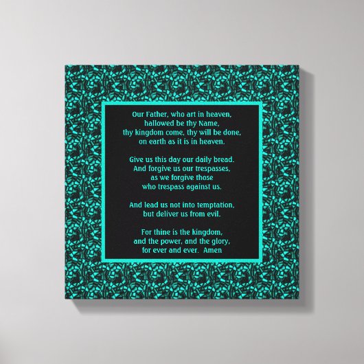 Het gebed van de Heer Onze vader Abstracte grens Canvas Afdruk (Voorkant)