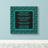 Het gebed van de Heer Onze vader Abstracte grens Canvas Afdruk (Insitu (Houten vloer))