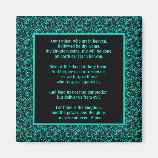 Het gebed van de Heer Onze vader Abstracte grens Magneet (Voorkant)