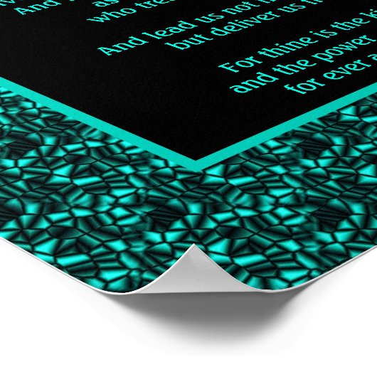 Het gebed van de Heer Onze vader Abstracte grens Poster (Hoek)