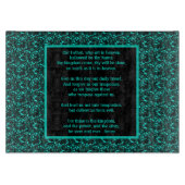 Het gebed van de Heer Onze vader Abstracte grens Snijplank (Voorkant)