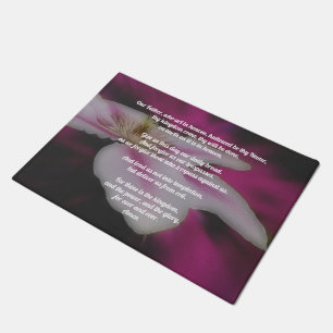 Het gebed van de Heer Onze Vader Clematis   Deurmat