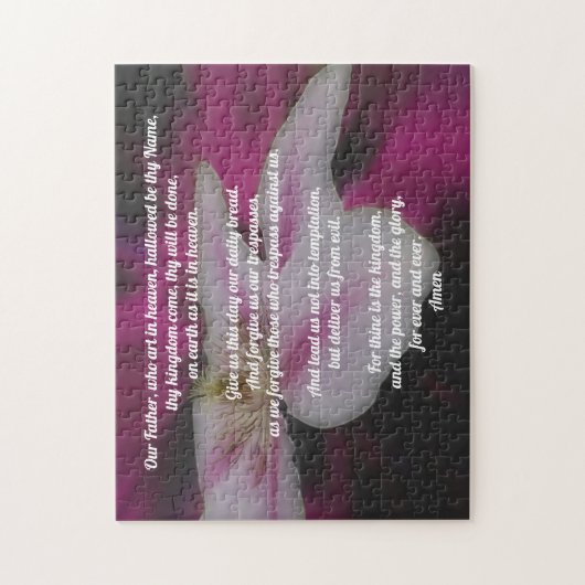 Het gebed van de Heer Onze Vader Clematis Legpuzzel (Verticaal)