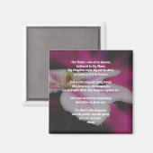 Het gebed van de Heer Onze Vader Clematis Magneet (Voorkant / Achterkant)