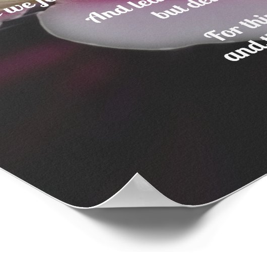 Het gebed van de Heer Onze Vader Clematis Poster (Hoek)