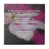 Het gebed van de Heer Onze Vader Clematis Tegeltje (Voorkant)