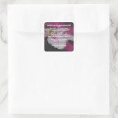 Het gebed van de Heer Onze Vader Clematis Vierkante Sticker (Tas)