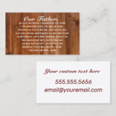 Het gebed van de Heer Onze Vader visitekaartje Contactkaartje (Voorkant / Achterkant)