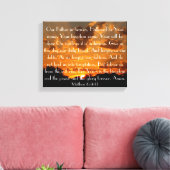 Het gebed van de Heer op een mooie zonsondergang Canvas Afdruk (Insitu (Woonkamer))
