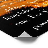 Het gebed van de Heer op een mooie zonsondergang Poster (Hoek)