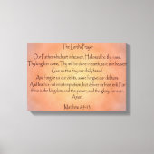 Het gebed van de Heer, Oranje  achtergrond Canvas Afdruk (Voorkant)