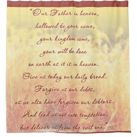 Het gebed van de Heer Shower Curtain Douchegordijn (Voorkant)