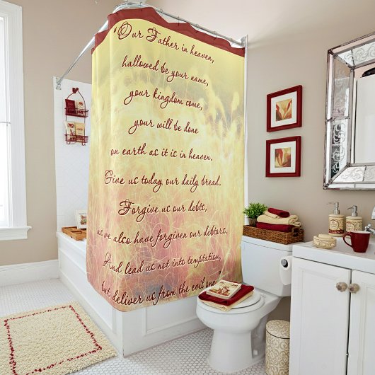 Het gebed van de Heer Shower Curtain Douchegordijn