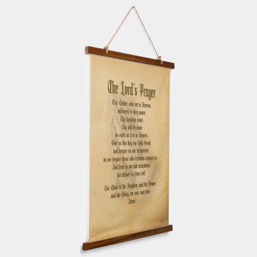 Het Gebed van de Heer (Traditioneel) Hangend Wandkleed (Gebogen)