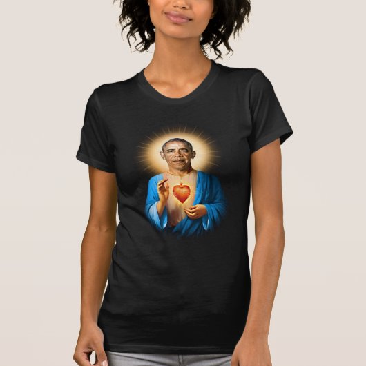 Het gebed van de heilige Barack Obama T-shirt (Voorkant)