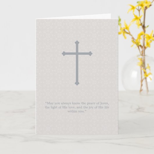 Het Gebed van de Heilige Communie Kaart (Gele Bloem)