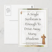 Het gebed van de heilige Franciscus Sunbeam Briefkaart (Voorkant / Achterkant)