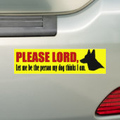 Het gebed van de hond bumpersticker (Op auto)
