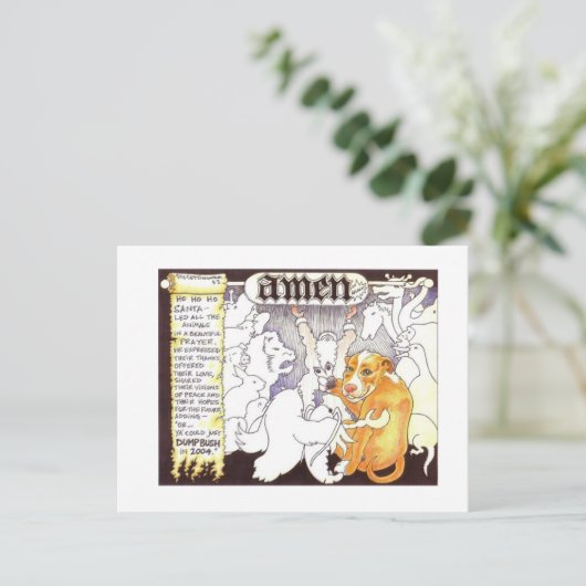 Het Gebed van de kerstman Feestdagenkaart (Staand voorkant)