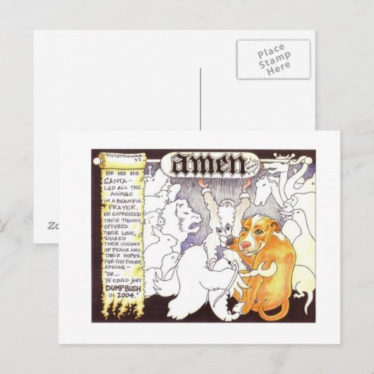 Het Gebed van de kerstman Feestdagenkaart (Voorkant / Achterkant)