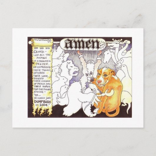 Het Gebed van de kerstman Feestdagenkaart (Voorkant)