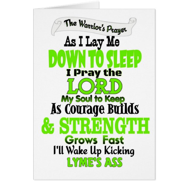 Het gebed van de krijger...Lyme (Voorkant)