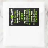 Het gebed van de krijger...Lyme Rechthoekige Sticker (Tas)