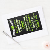 Het gebed van de krijger...Lyme Rechthoekige Sticker (Envelop)