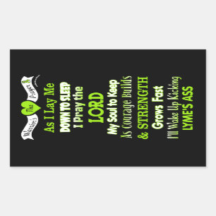Het gebed van de krijger...Lyme Rechthoekige Sticker
