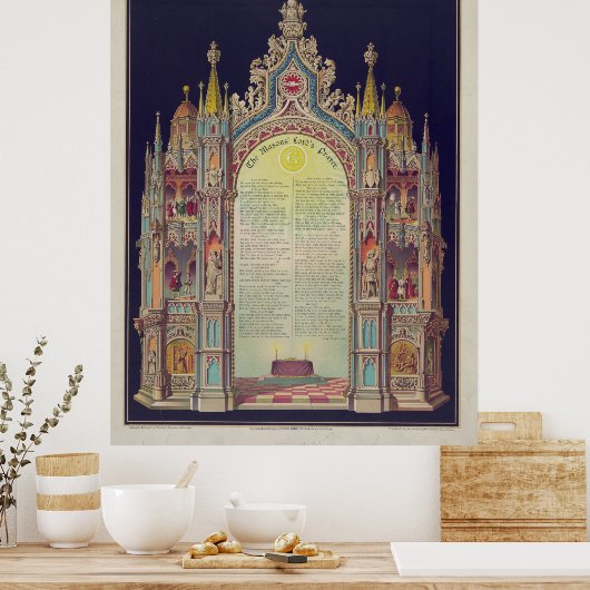 Het gebed van de Masons Lord [1892] Poster (Keuken)