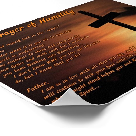 Het gebed van de mensheid poster (Hoek)