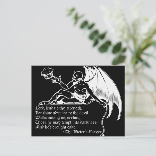 Het gebed van de meter (wit) briefkaart (Staand voorkant)