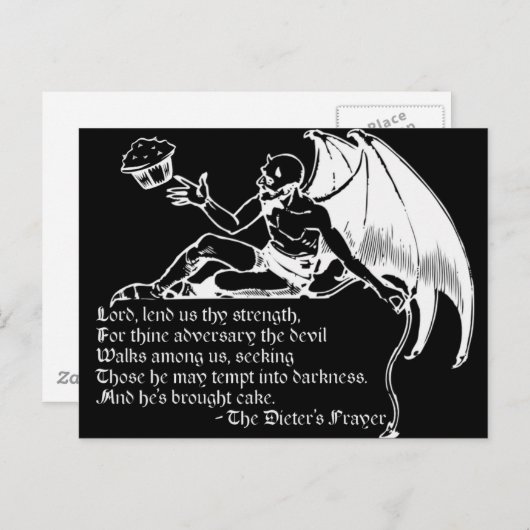 Het gebed van de meter (wit) briefkaart (Voorkant / Achterkant)