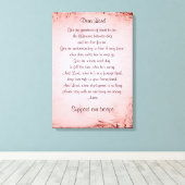 Het gebed van de militaire vrouw canvas afdruk (Insitu (Houten vloer))