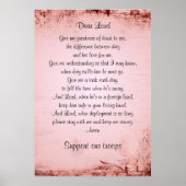 Het gebed van de militaire vrouw poster (Voorkant)