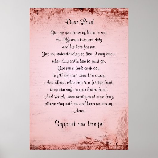 Het gebed van de militaire vrouw poster (Voorkant)