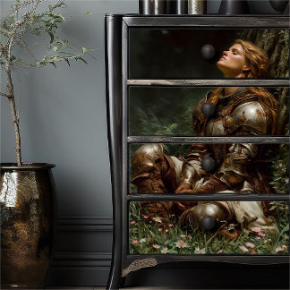 Het gebed van de ridder | Vrouwelijke krijger in b Tissuepapier