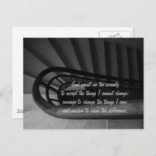 Het Gebed van de sereniteit Briefkaart (Voorkant / Achterkant)