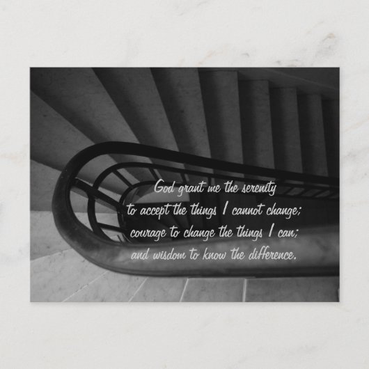 Het Gebed van de sereniteit Briefkaart (Voorkant)