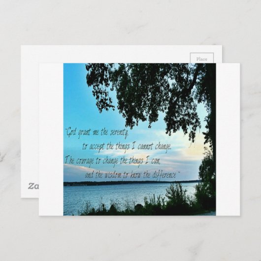 Het gebed van de Sereniteit Briefkaart (Voorkant / Achterkant)
