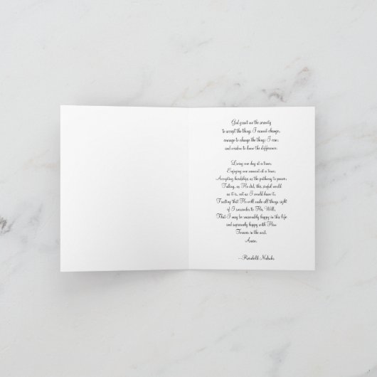 Het Gebed van de sereniteit Kaart (Binnen)