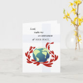 Het Gebed van de vrede van St. Francis Kaart (Gele Bloem)