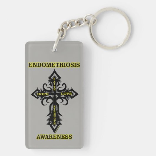 Het gebed van de vrouw...Endometriose Sleutelhanger (achterkant)